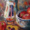 Apples With Silver Pitcher     oil     16" x 20"     $400.00
