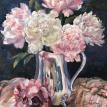 Silver Pitcher With Peonies